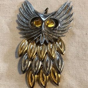 Retro Wisdom Bird Owl Charm Pendant Vintage